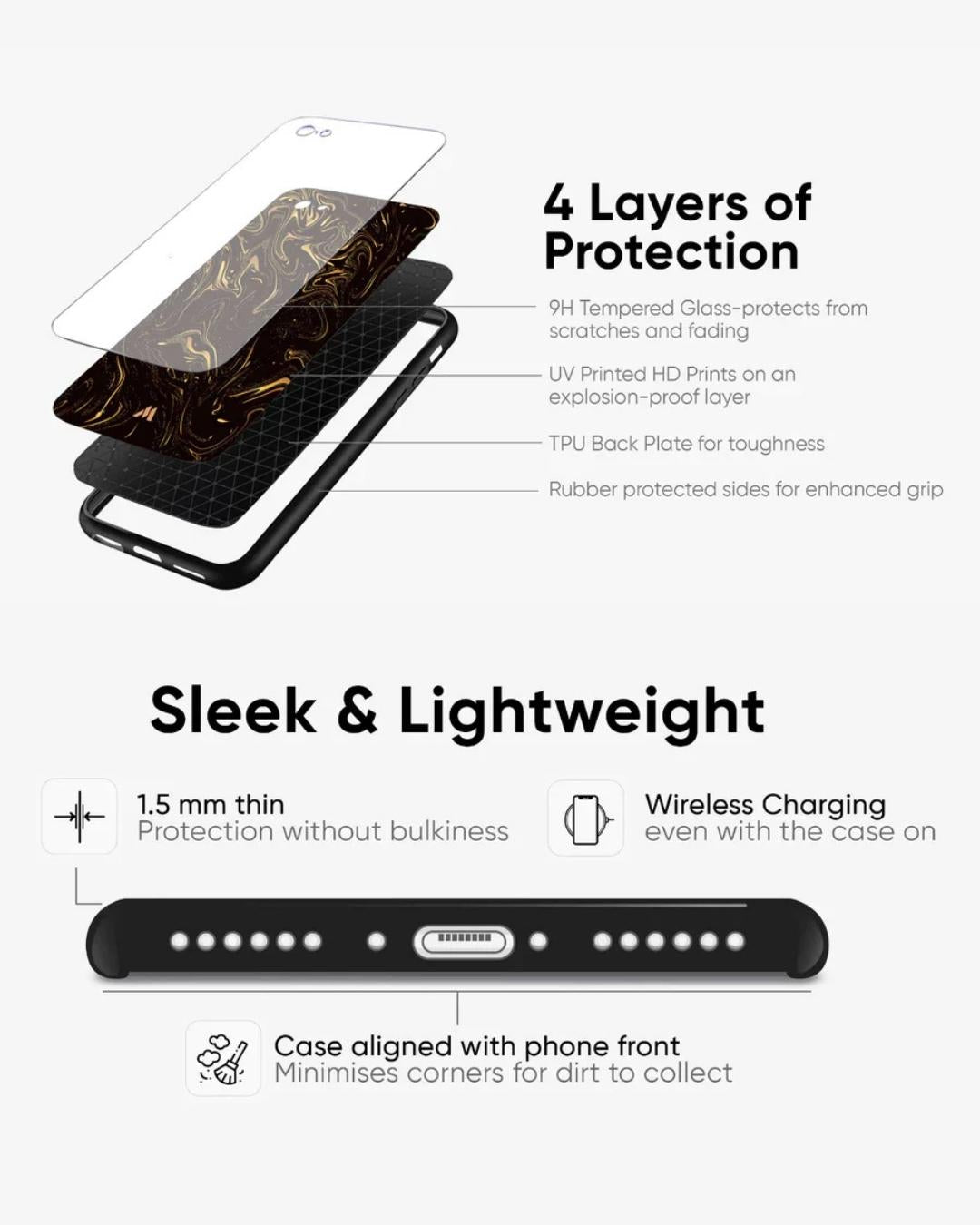 Money Money Printed Glass Case