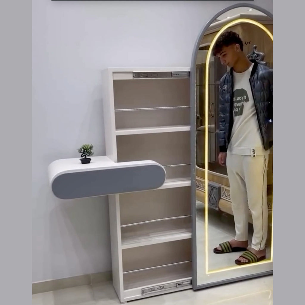 LumaArch LED Vanity Mirror with Floating Shelf