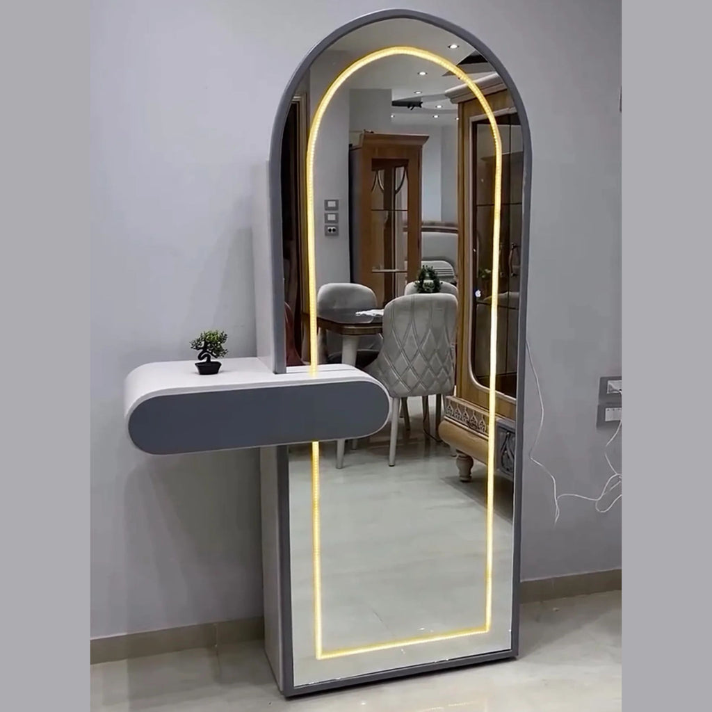 LumaArch LED Vanity Mirror with Floating Shelf