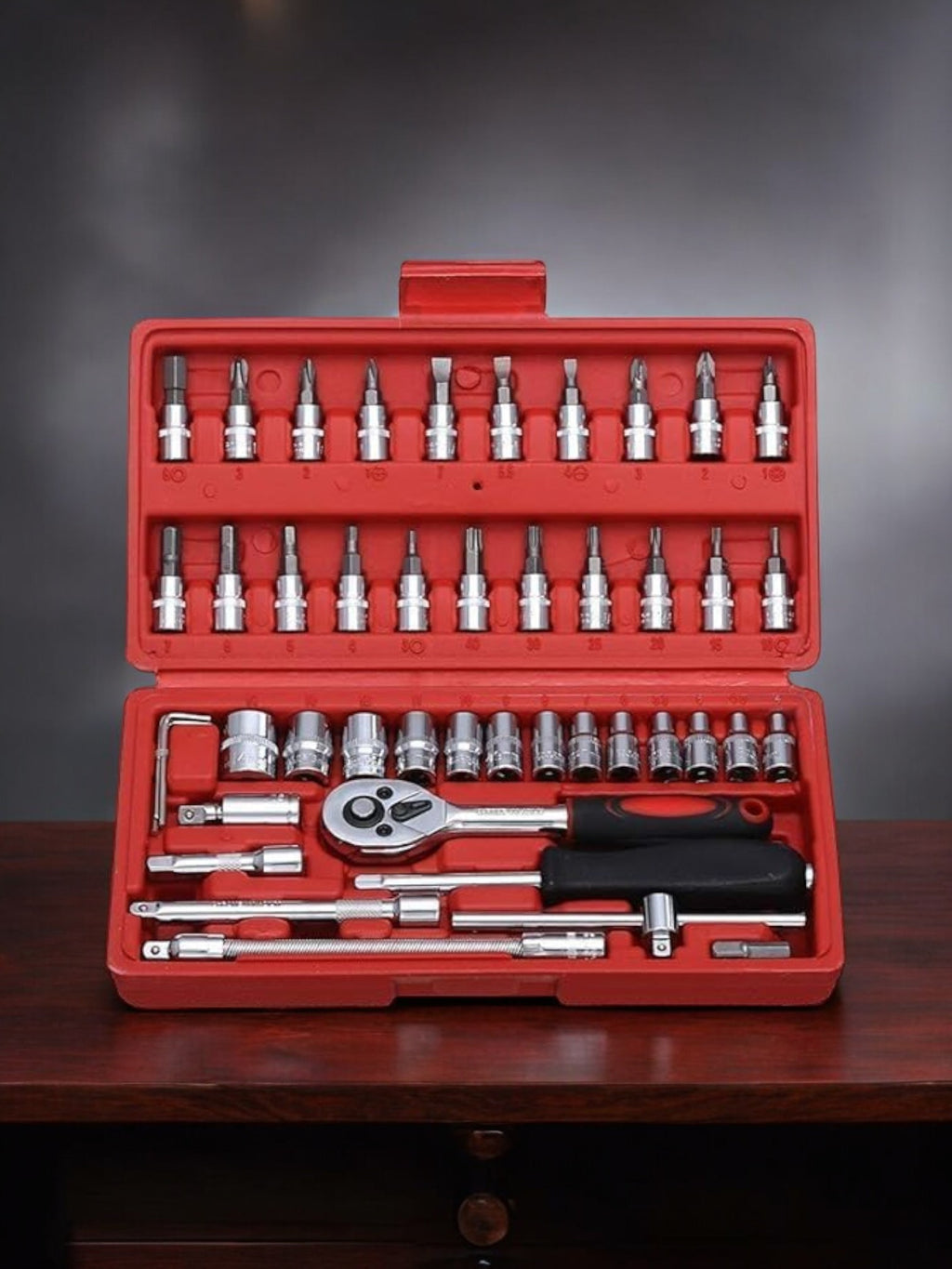 TorqueMaster™ 46-in-1 Ratchet Socket Tool Kit