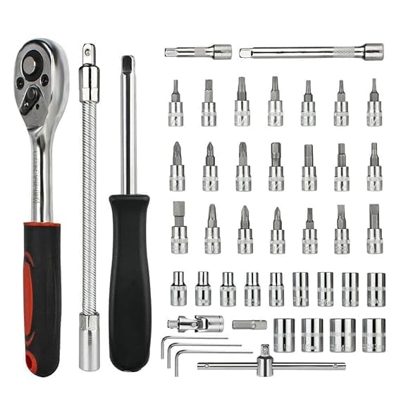 TorqueMaster™ 46-in-1 Ratchet Socket Tool Kit