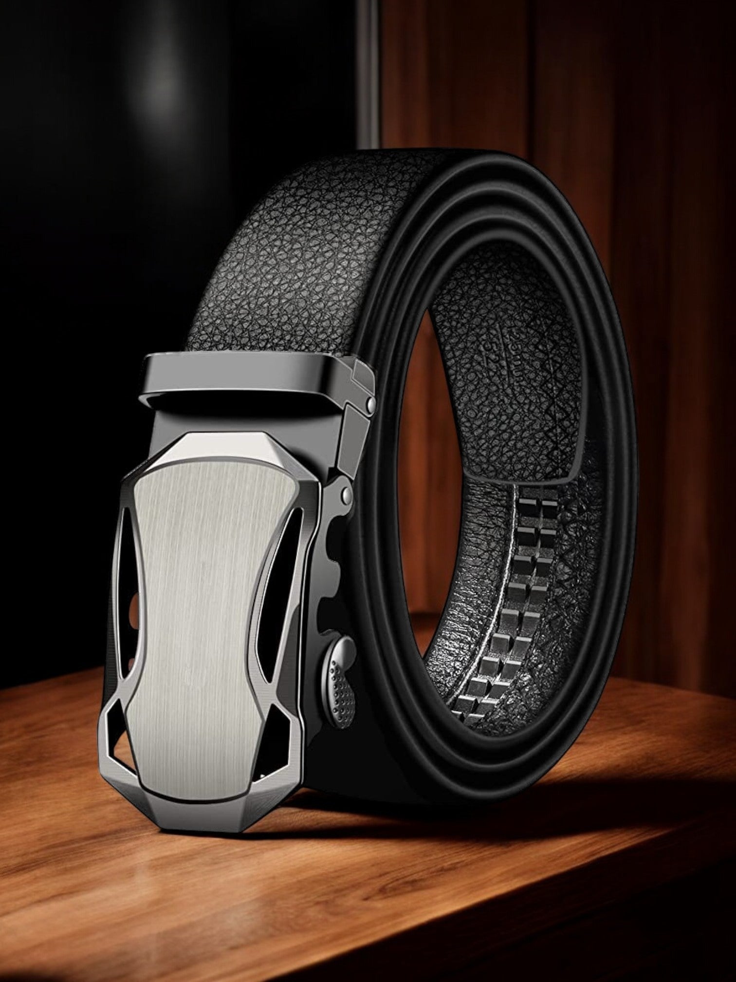 Mens Black Autolock Buckle Belt