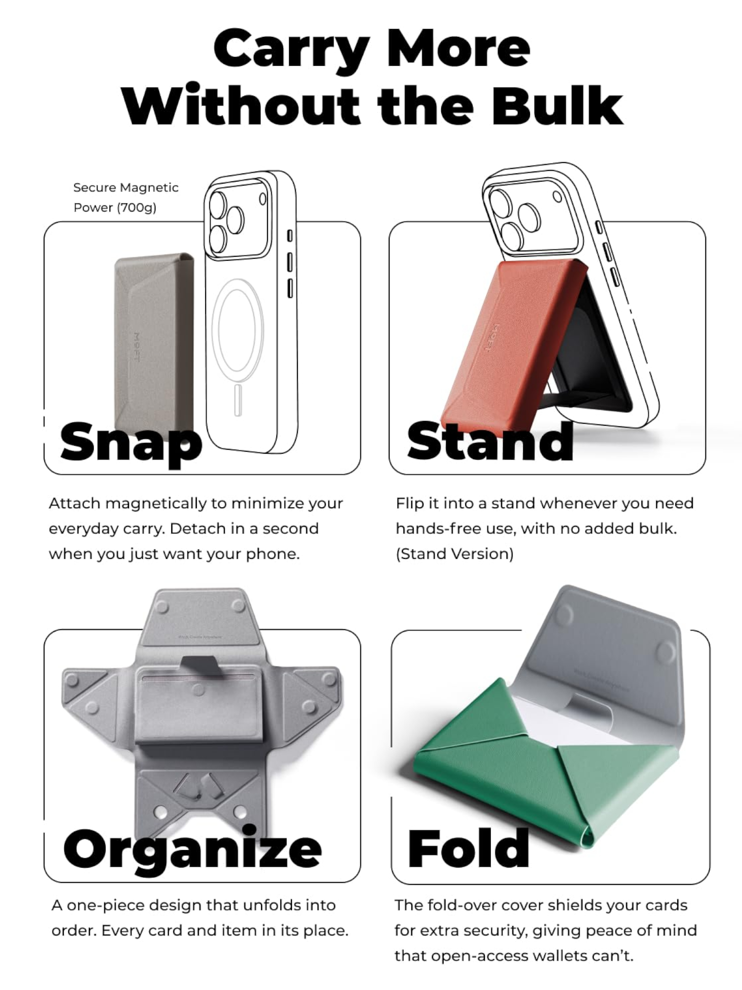 SnapFold™ Origami MagSafe Wallet