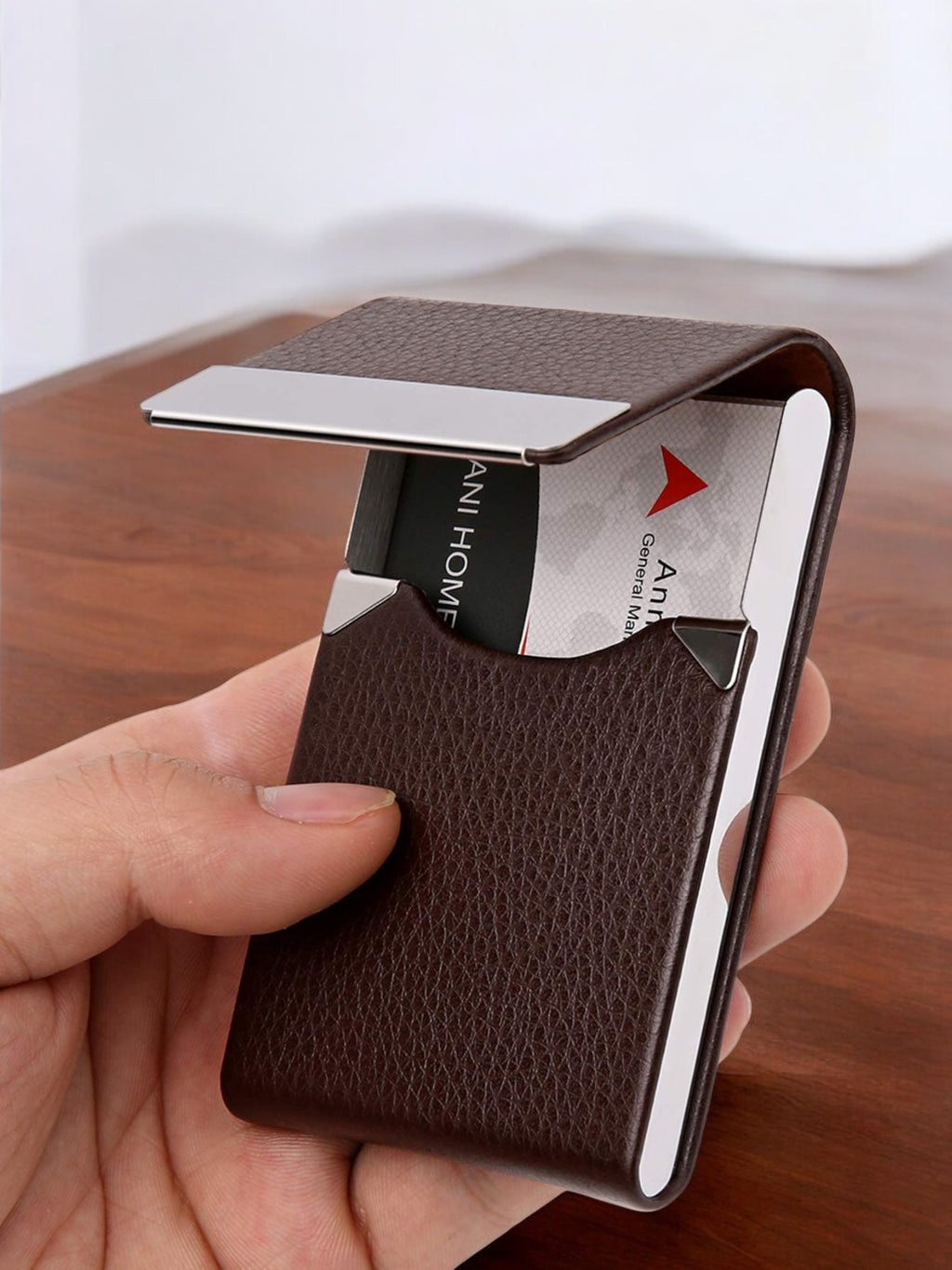 Brown Leather Card Holder