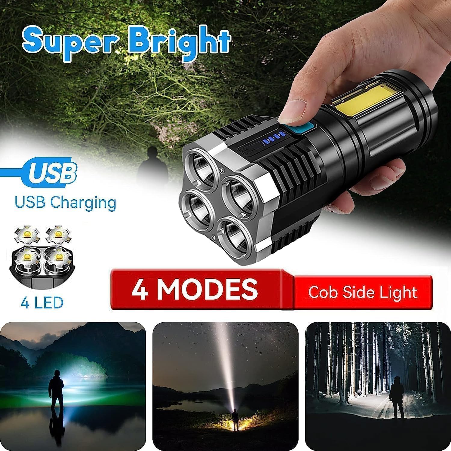 BlazeBeam™ Quad-Core LED Flashlight