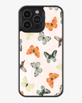 Colorful Butterfly Aesthetic Glass Case