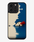 Calm Lake & Red Tree Art phone Cover Glass Case