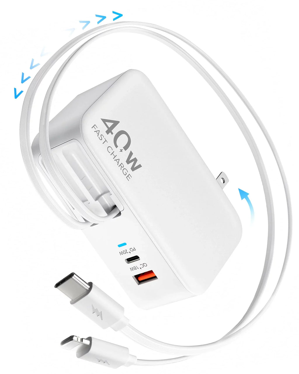 40W Retractable Fast Charger