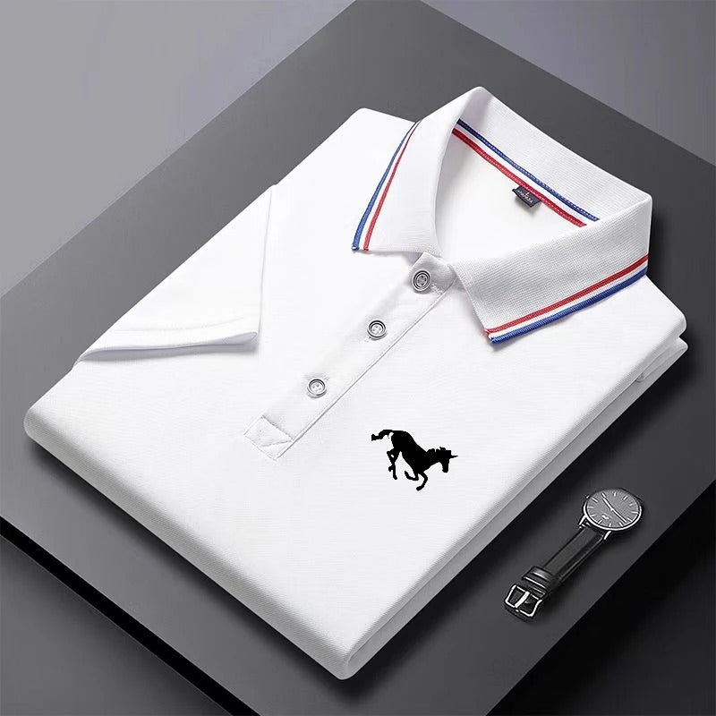 White Half Sleeves Polo Tshirt - C736