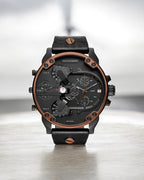 Dies-el Quartz Mr Daddy 2.0 Chronograph Black Dial Men's Watch