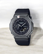 Cas-io G-Sho-ck Black Analog-Digital Dial Black Resin Strap Men's Watch